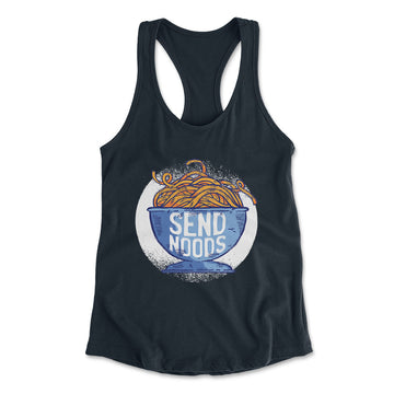 Send Noods Womens Racerback Tank in Midnight Navy color